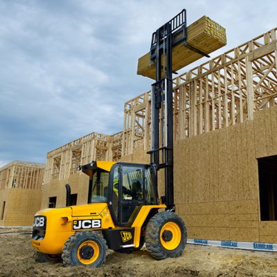 Forklift unloading machinery and industrial equipment in Slough